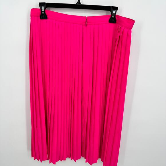 J. CREW Pink Pleated Midi Skirt // 12 - Picture 6 of 9